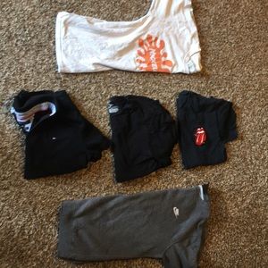 2 long sleeves, 2 short sleeves & 1 button up